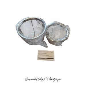 Pampered Chef Quick Cooker Stainless Steamer Baskets (2) #100118 new. Free ship